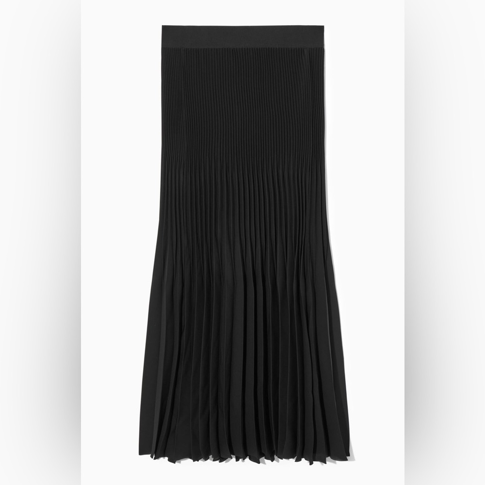 COS Black Pleated Midi Skirt - Picture 11 of 12